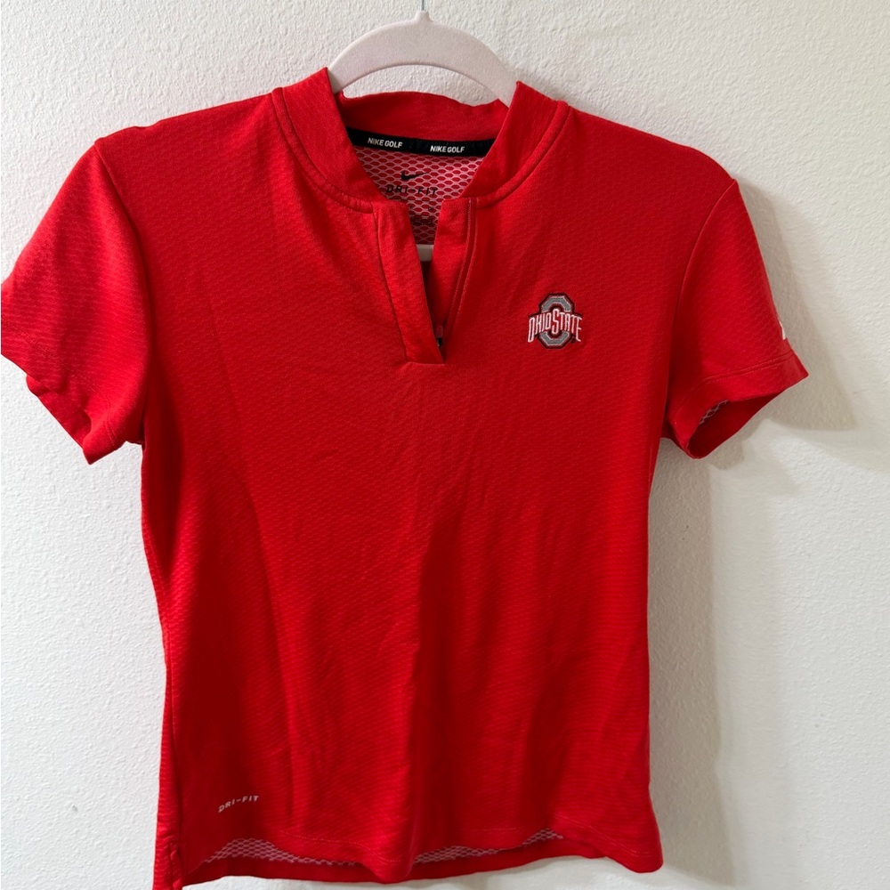 Nike Golf Women's Red Ohio State Short Sleeve Tee